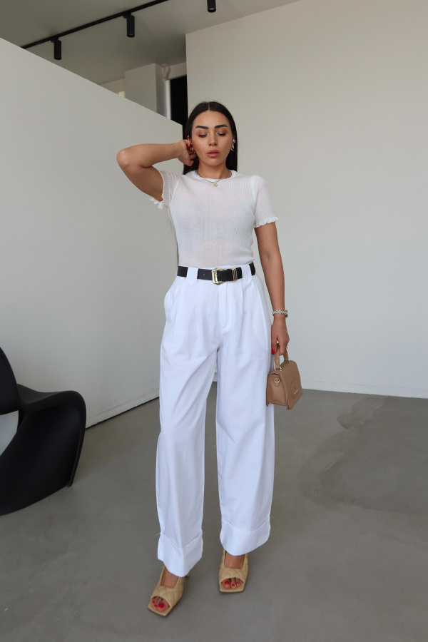 Çift Pileli Duble Paça Pantolon