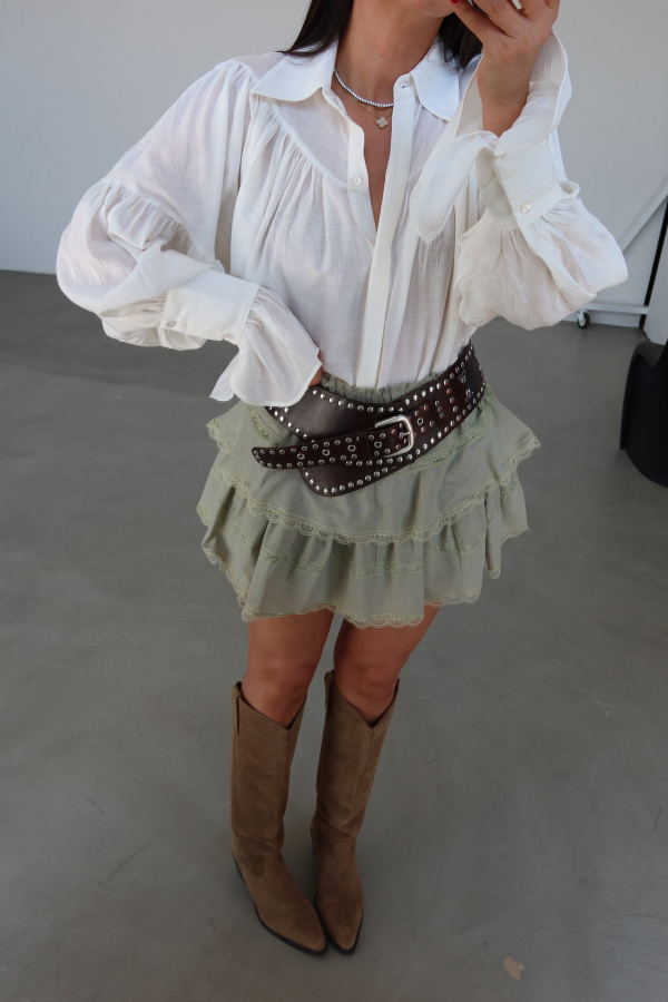 Dantelli Kat Kat Şort Etek