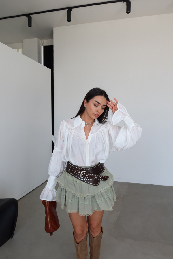 Dantelli Kat Kat Şort Etek