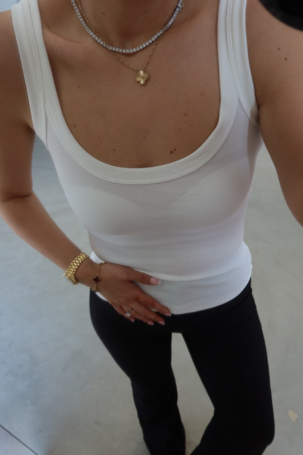 Kendinden Dokulu Kalın Askılı Atlet