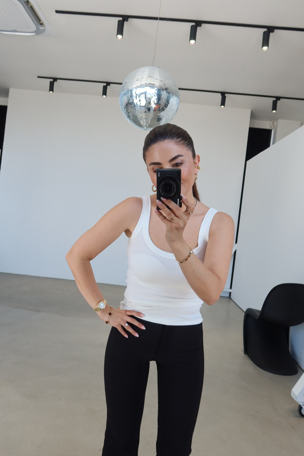 Kendinden Dokulu Kalın Askılı Atlet