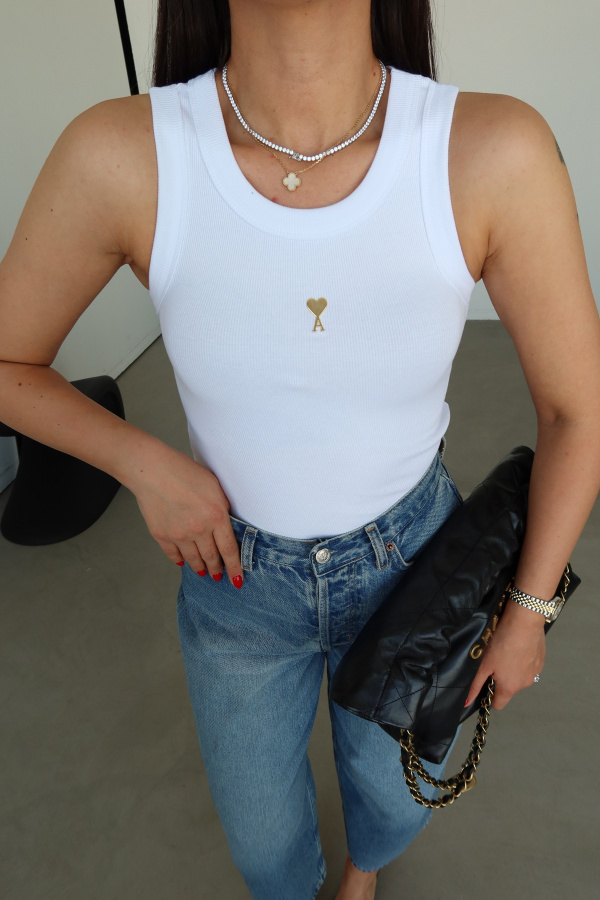 Harf Ve Kalp Detaylı Fitilli Atlet