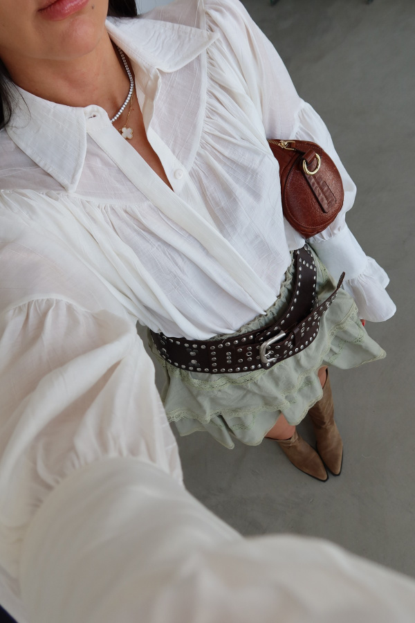 İspanyol Kol Büzgülü Gömlek