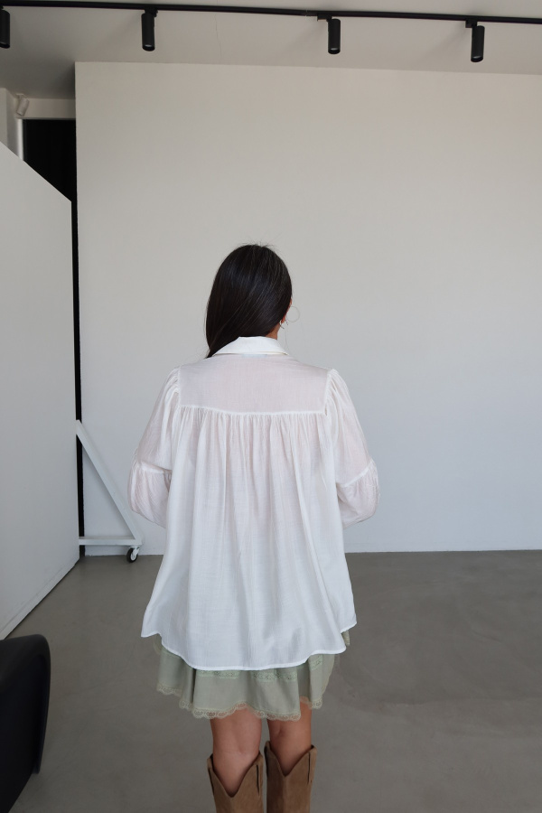 İspanyol Kol Büzgülü Gömlek