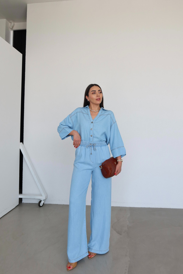 Önü Kısa Arkası Uzun Gömlek Pantolon Takım