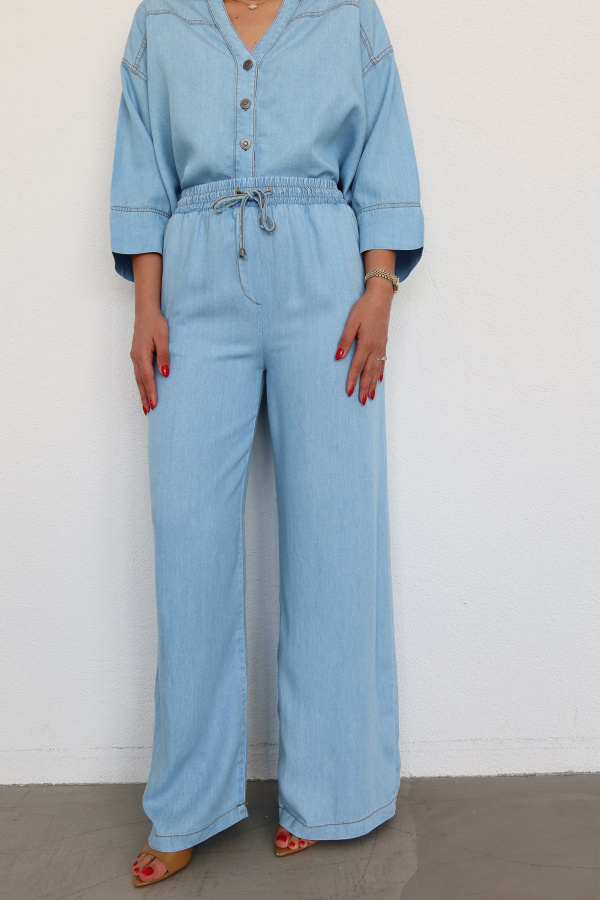 Önü Kısa Arkası Uzun Gömlek Pantolon Takım