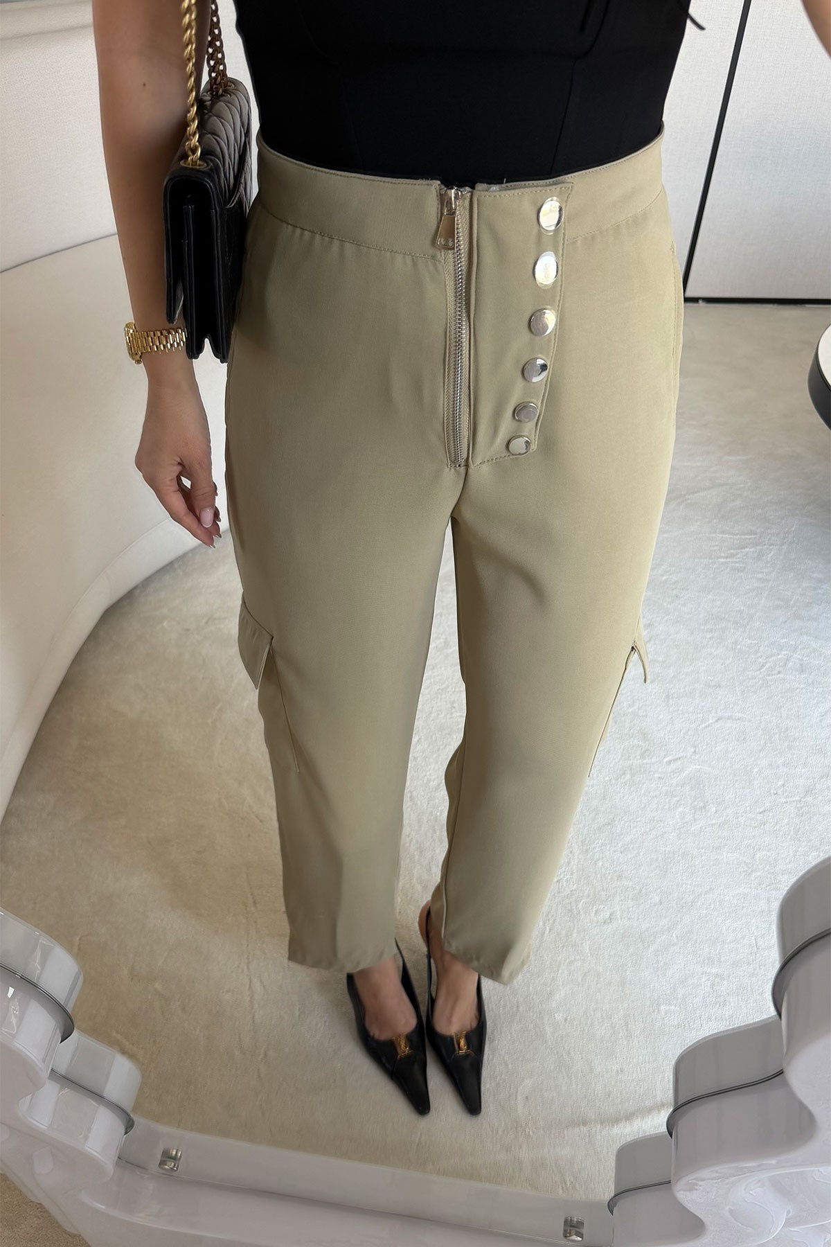 Çıt Çıt Detaylı Kargo Pantolon