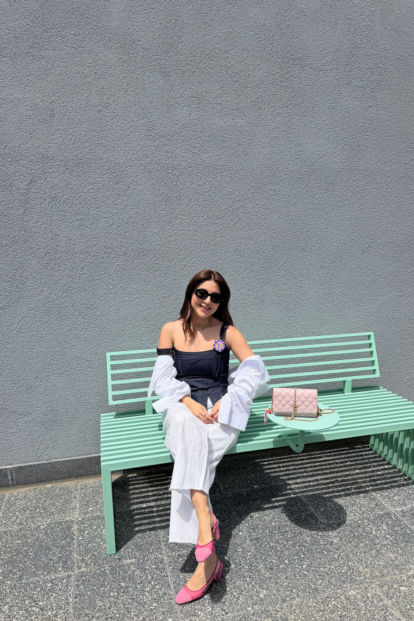 Dilimli Denim Korse