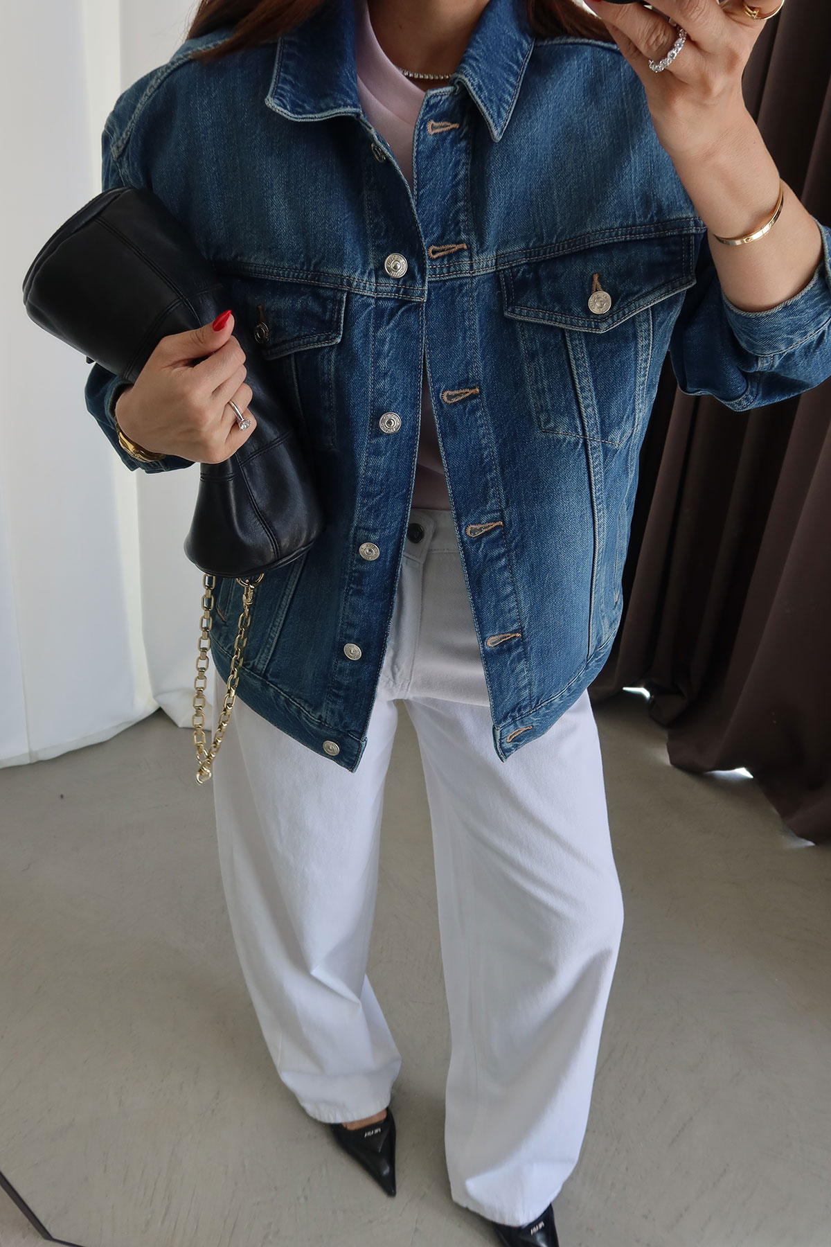Çift Cepli Basic Denim Ceket