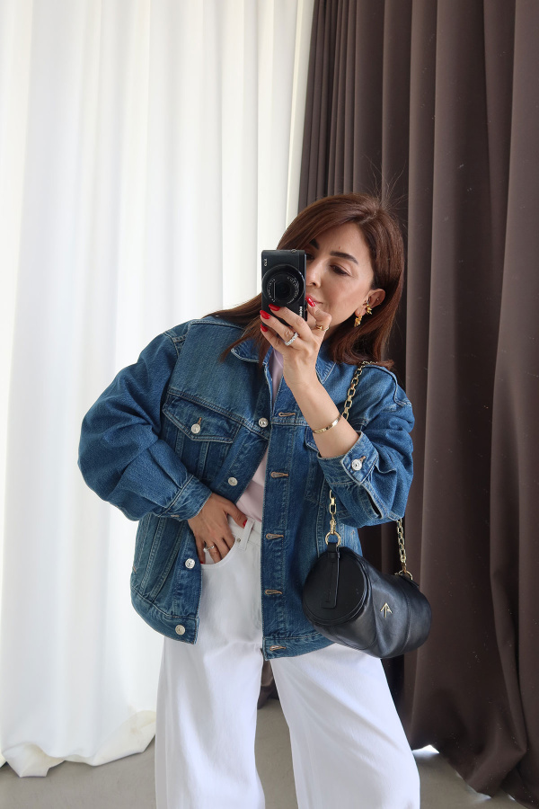 Çift Cepli Basic Denim Ceket