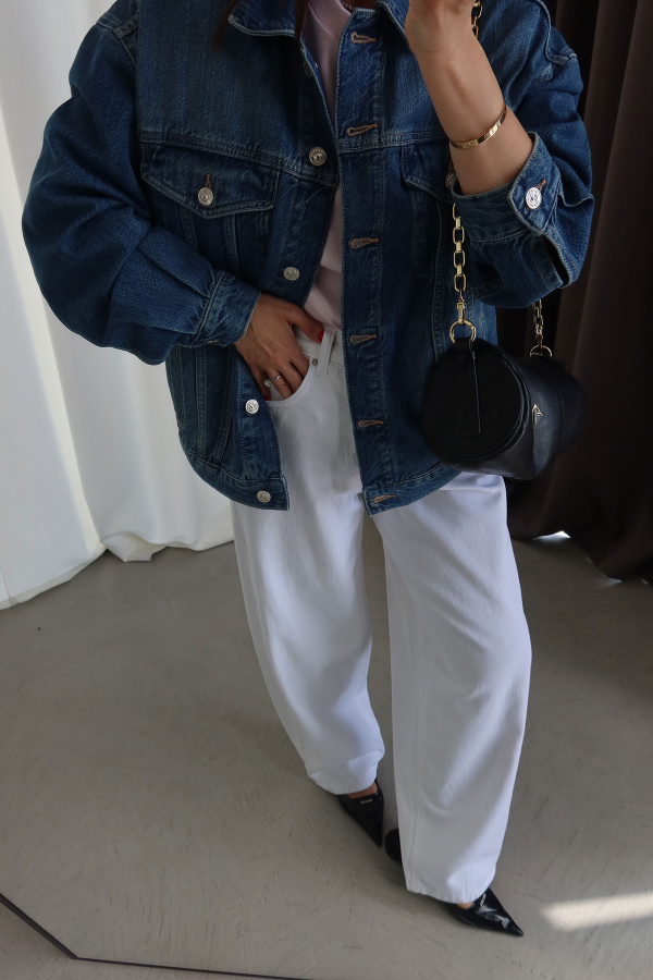 Çift Cepli Basic Denim Ceket