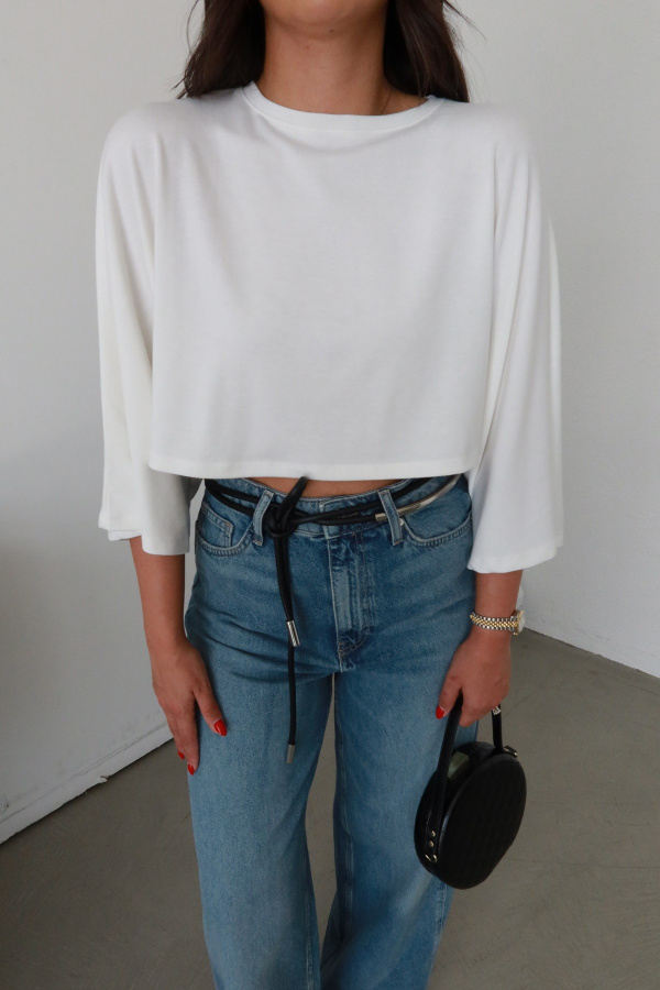 Yarasa Kol Crop Bluz