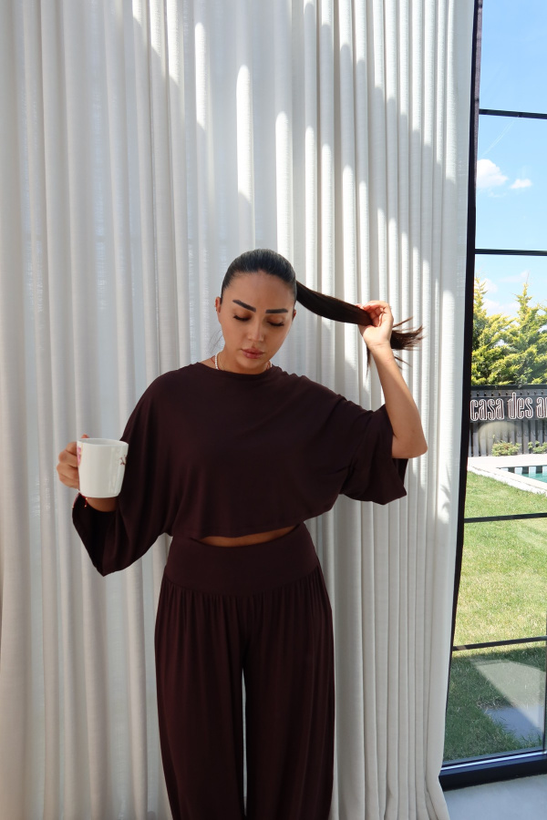 Yarasa Kol Crop Bluz