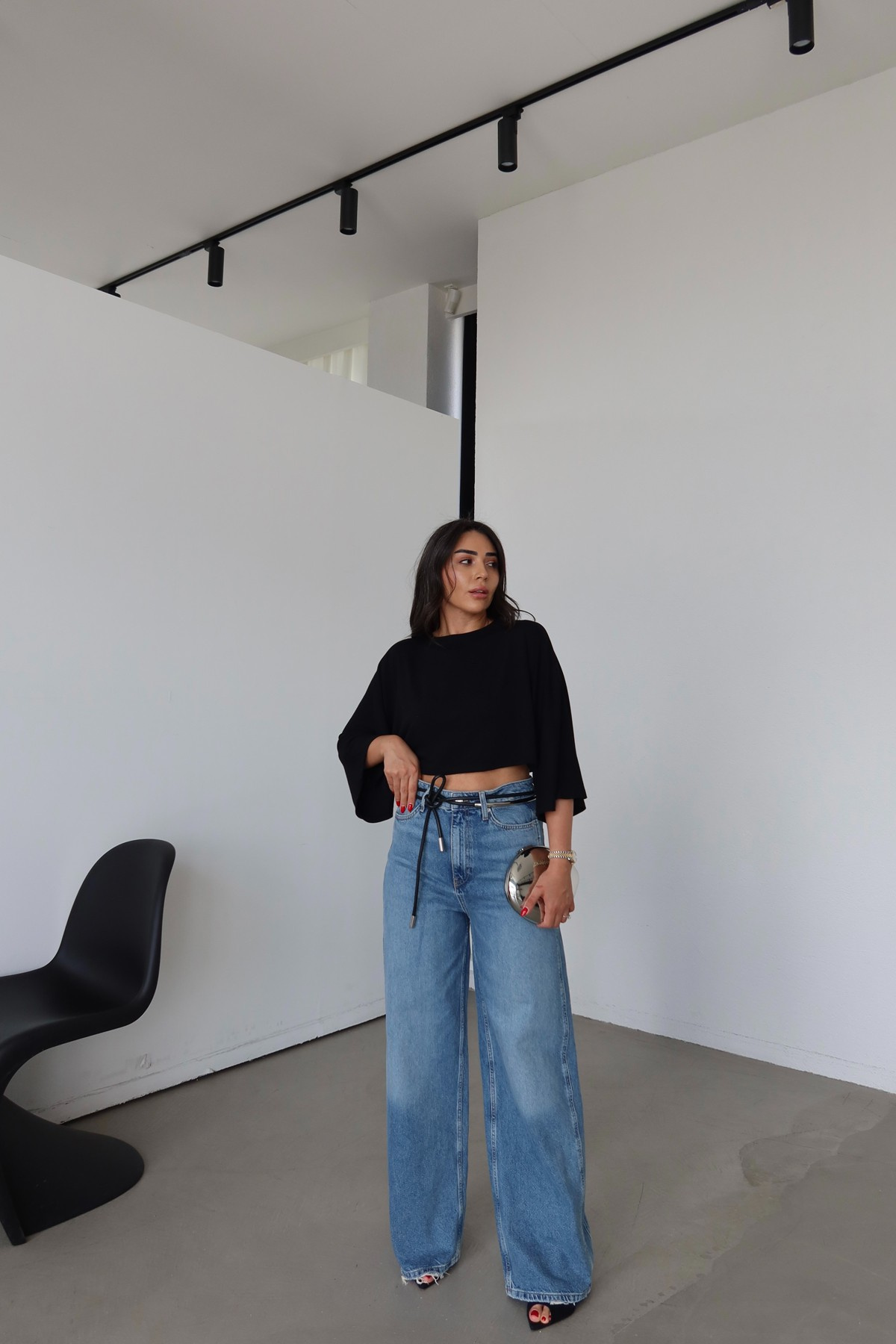 Yarasa Kol Crop Bluz