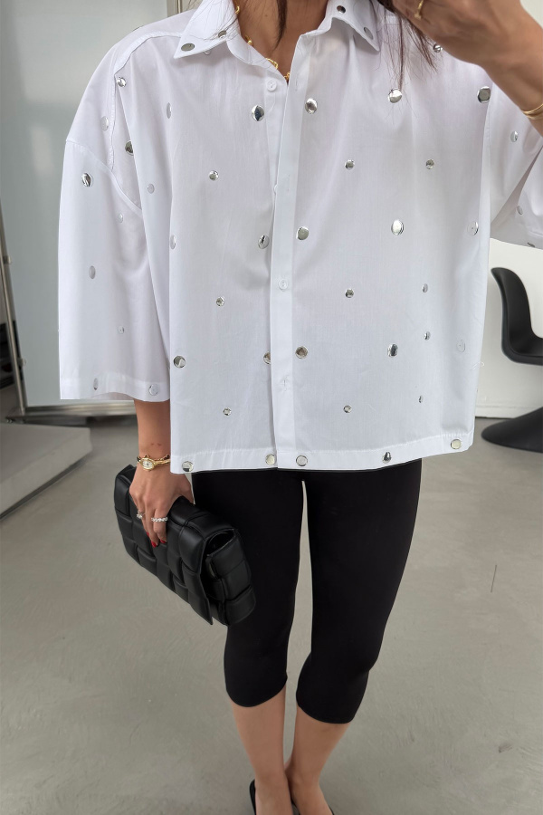 Çakımlı Oversize Gömlek
