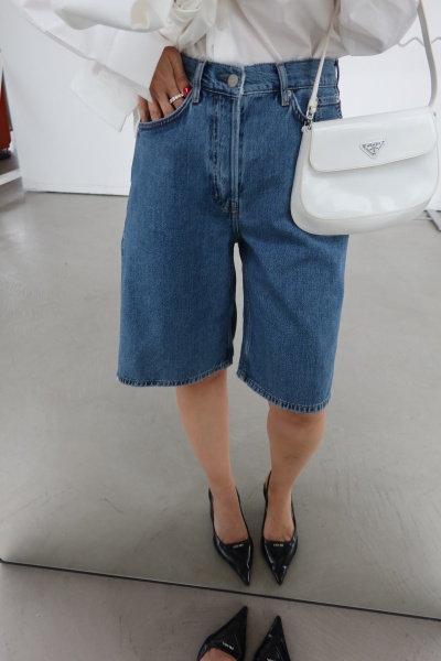 Basic Denim Bermuda Şort