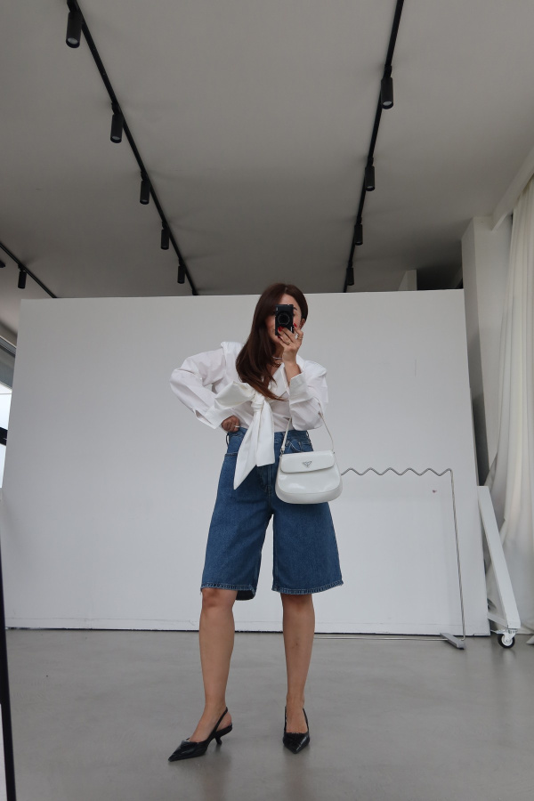 Basic Denim Bermuda Şort