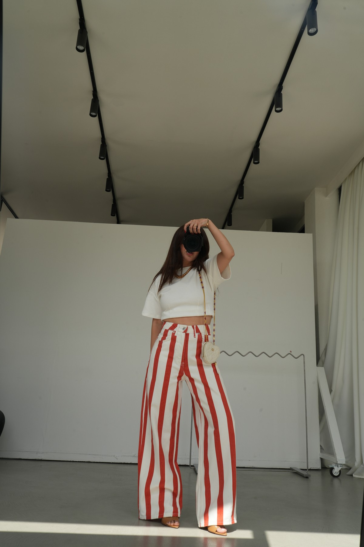 Çizgili Straight Fit Jean