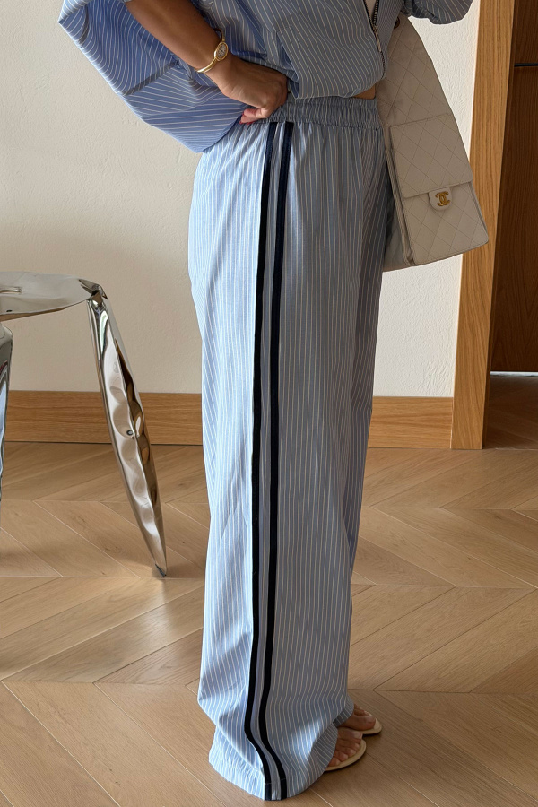 Şerit Detaylı Ceket Pantolon Takım