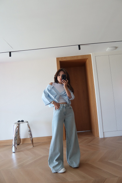 Parça Dikişli Wideleg Jean