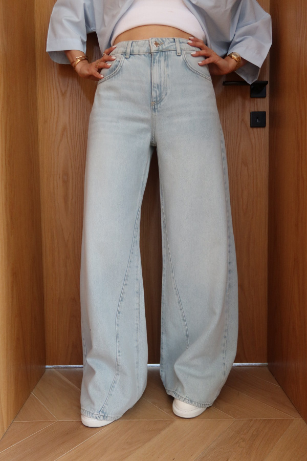 Parça Dikişli Wideleg Jean
