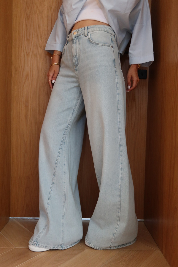 Parça Dikişli Wideleg Jean