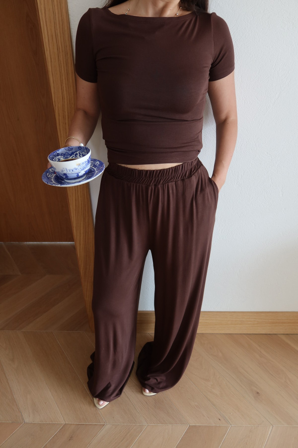 Kısa Kollu Modal Bluz Pantolon Takım