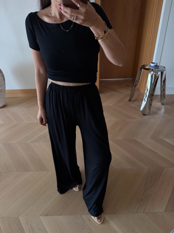 Kısa Kollu Modal Bluz Pantolon Takım