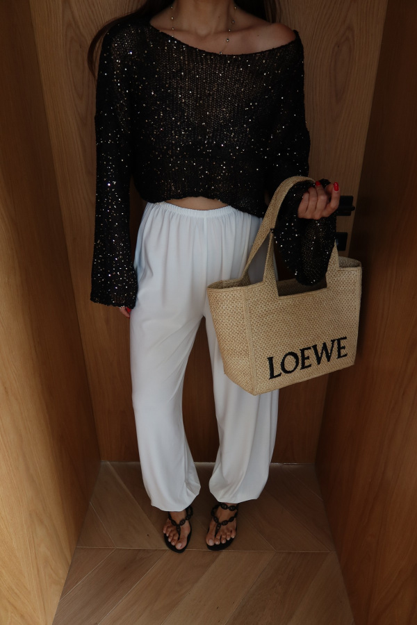 Pullu Merserize Crop Bluz