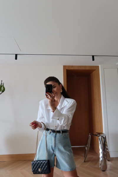 Taşlamalı Basic Denim Şort