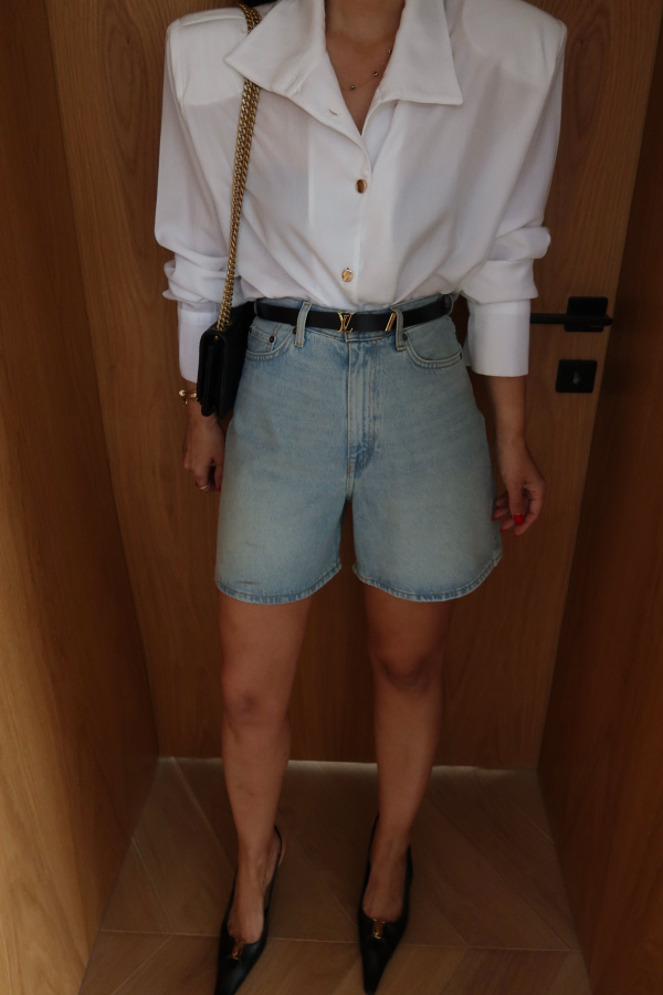 Taşlamalı Basic Denim Şort