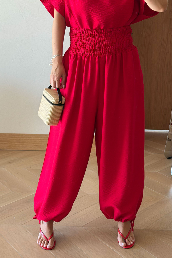 Dikiş Detaylı Bluz Pantolon Takım