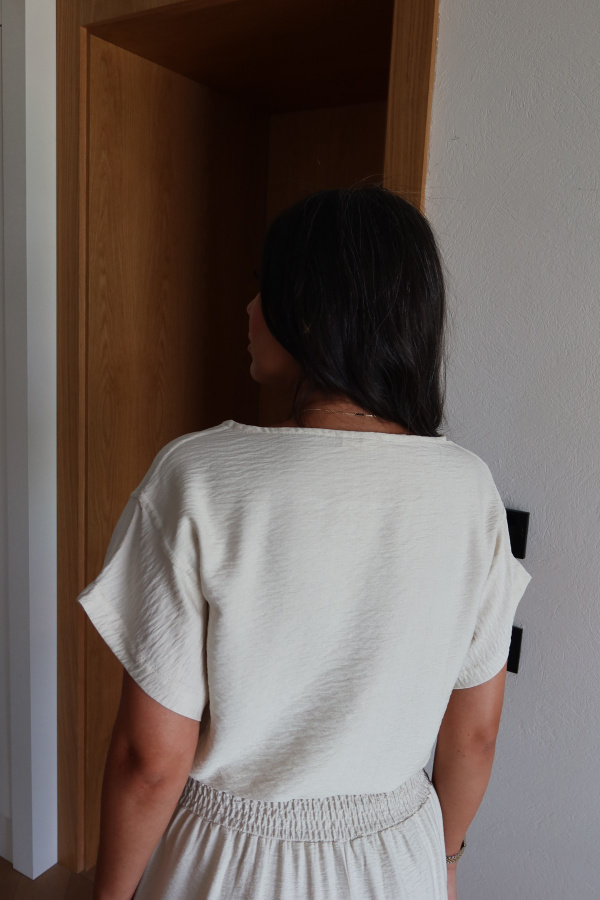 Dikiş Detaylı Bluz Pantolon Takım