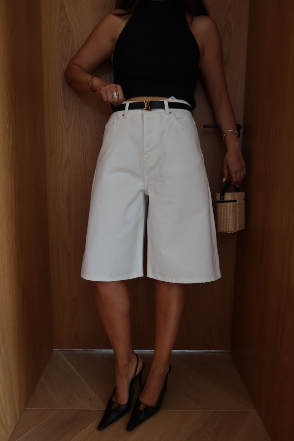 Yumuşak Dokulu Denim Bermuda Şort