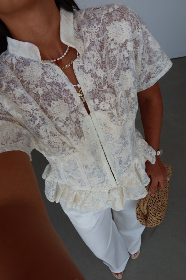 Tasarım Dantel Vintage Bluz