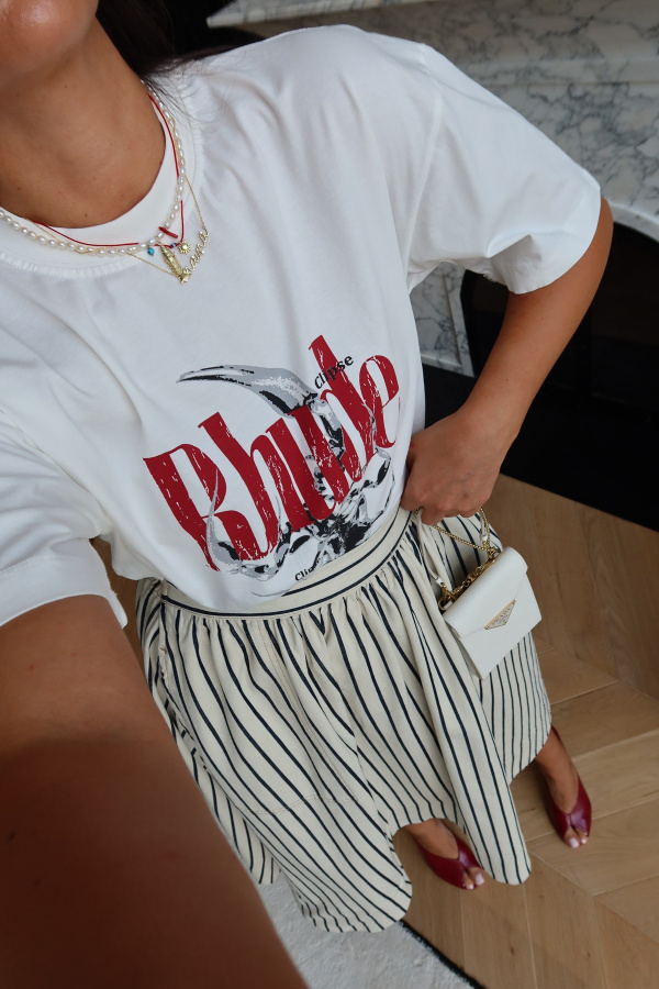 Akrep Baskılı Oversize Tişört