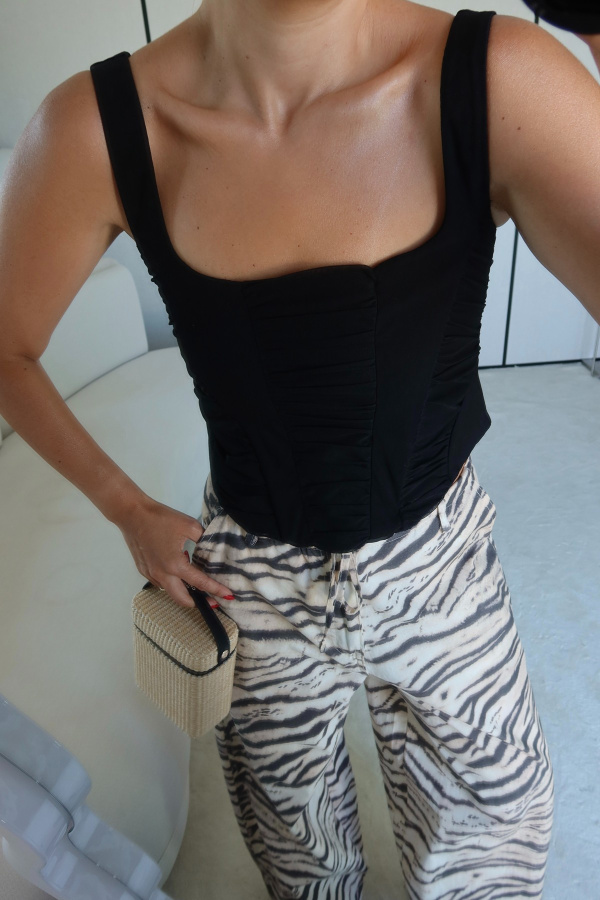 Tül Garnili Crop
