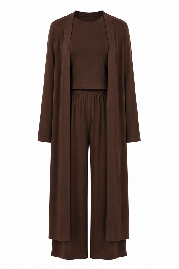 Kimono Tişört Pantolon Üçlü Takım