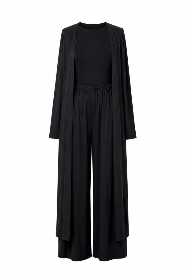 Kimono Tişört Pantolon Üçlü Takım