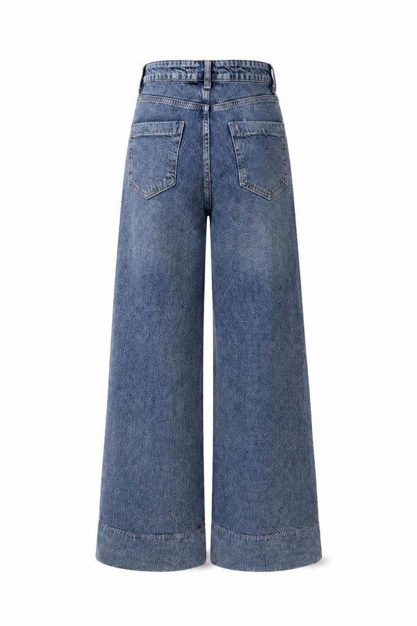 Dikiş Detaylı Eskitme Jean
