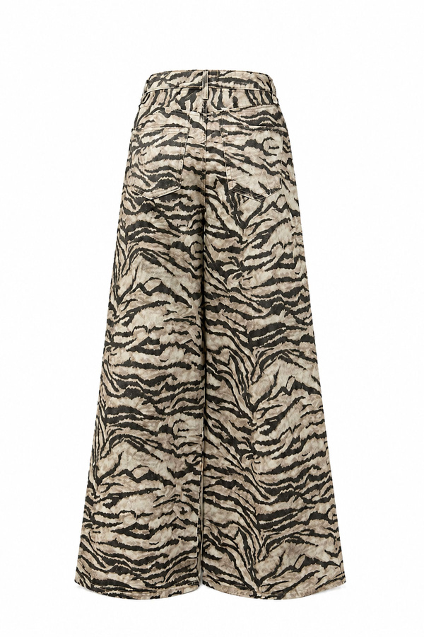 Zebra Desen Wideleg Jean
