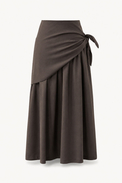 Bel Korseli Fularlı Etek