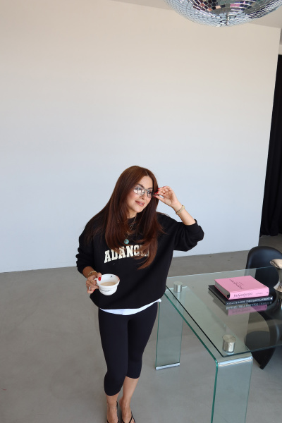 Bisiklet Yaka Oversize Sweat
