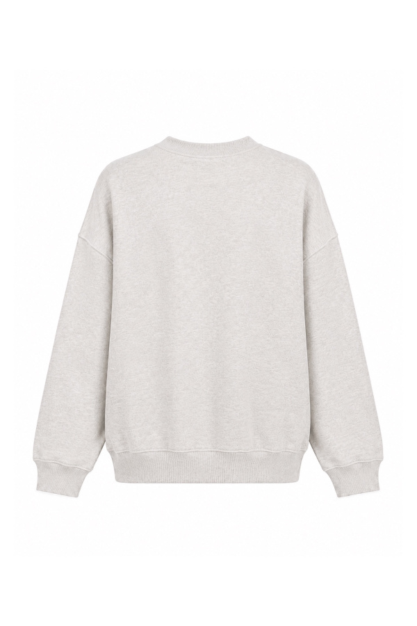 Bisiklet Yaka Yazı Baskılı Oversize Sweat