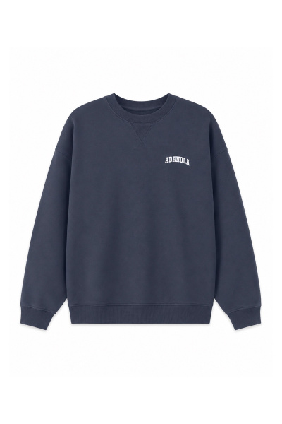 Bisiklet Yaka Yazı Baskılı Sweat