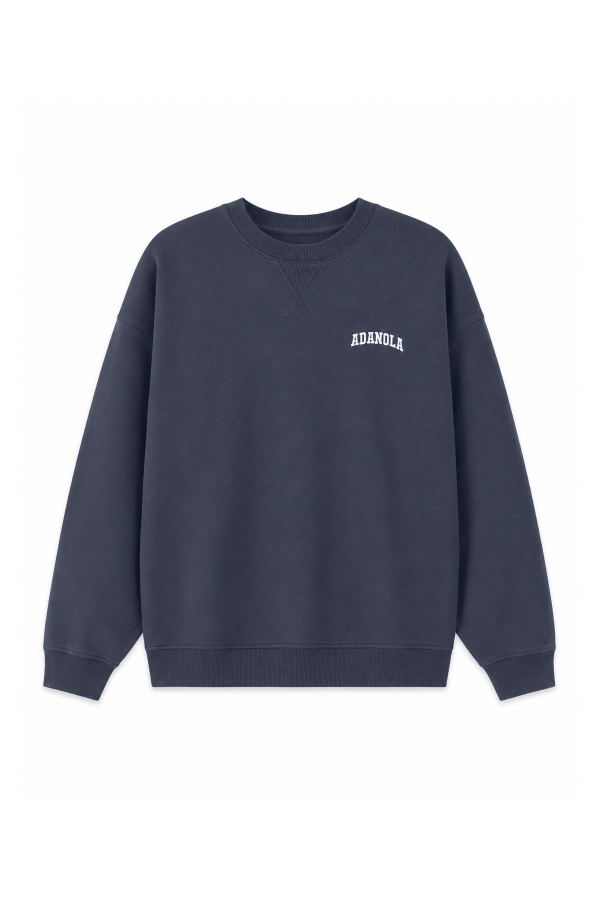 Bisiklet Yaka Yazı Baskılı Sweat