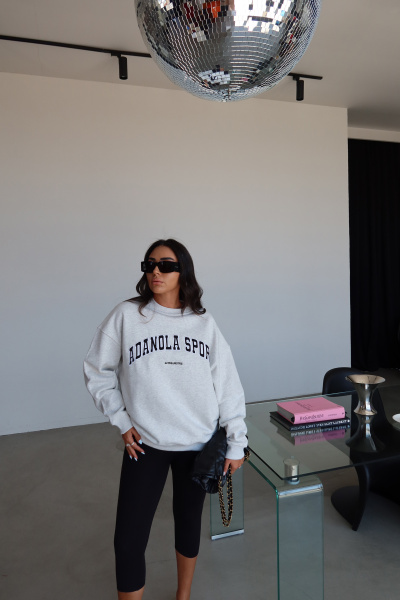 Yazı Baskılı Oversize Sweat