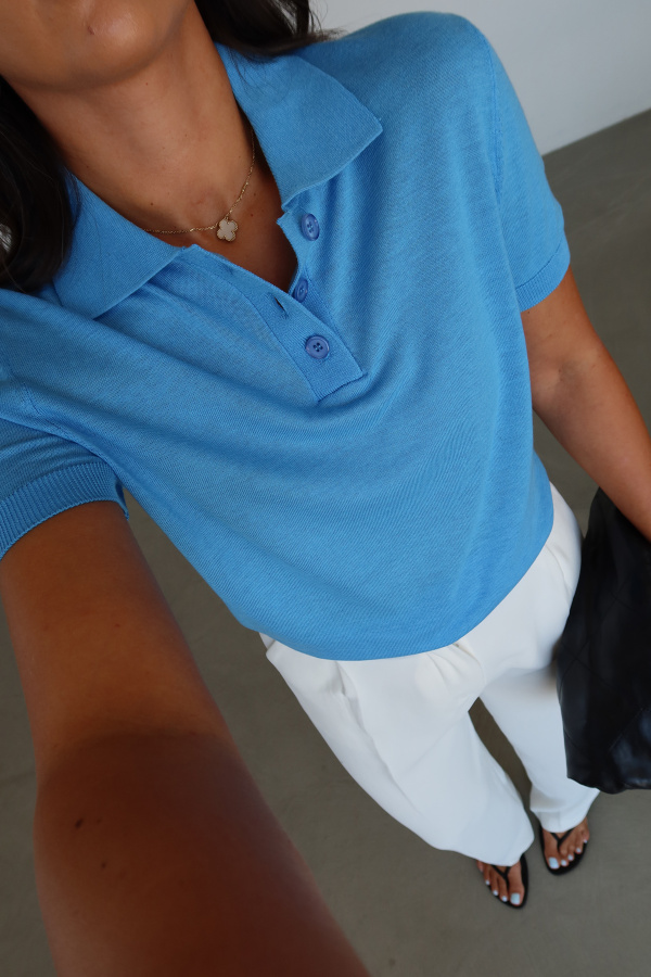 Polo Yaka Triko Bluz