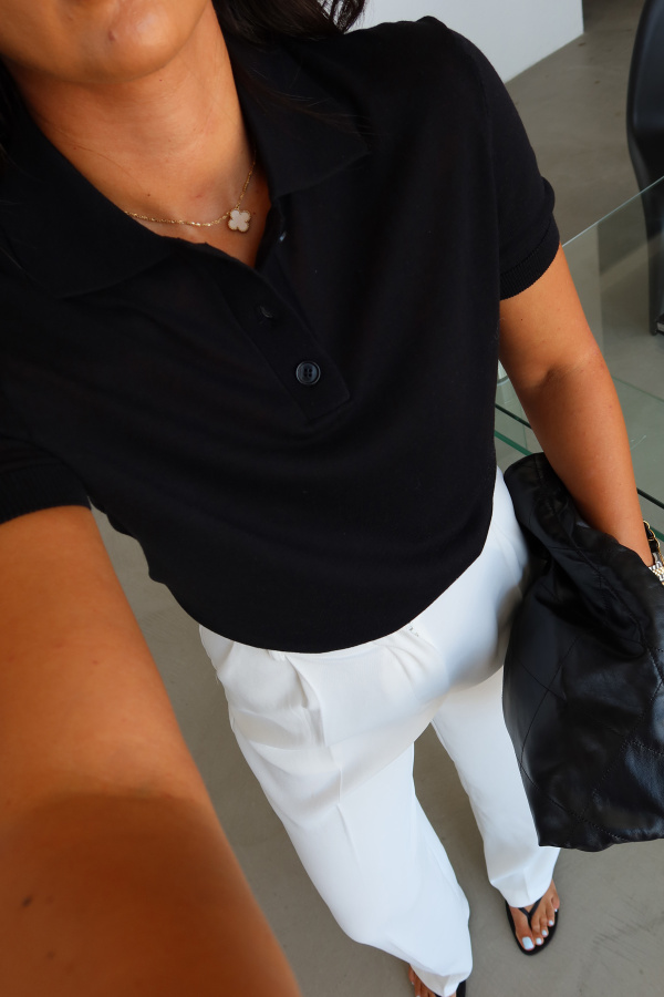 Polo Yaka Triko Bluz
