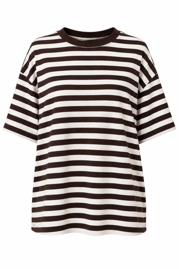 Çizgili Oversize Tişört